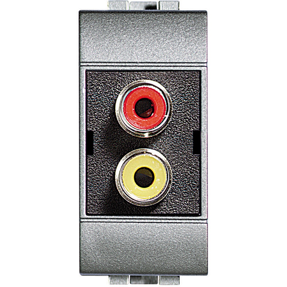 Modulo doppio connettore RCA audio-video LIGHT TECH per impianti civili
