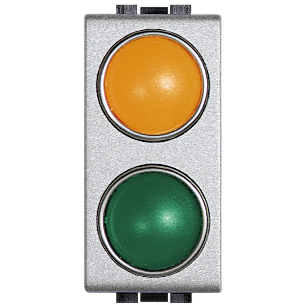 Portalampada doppio con diffusori arancio e verde per LED Tech, mod. BTINT4372AV