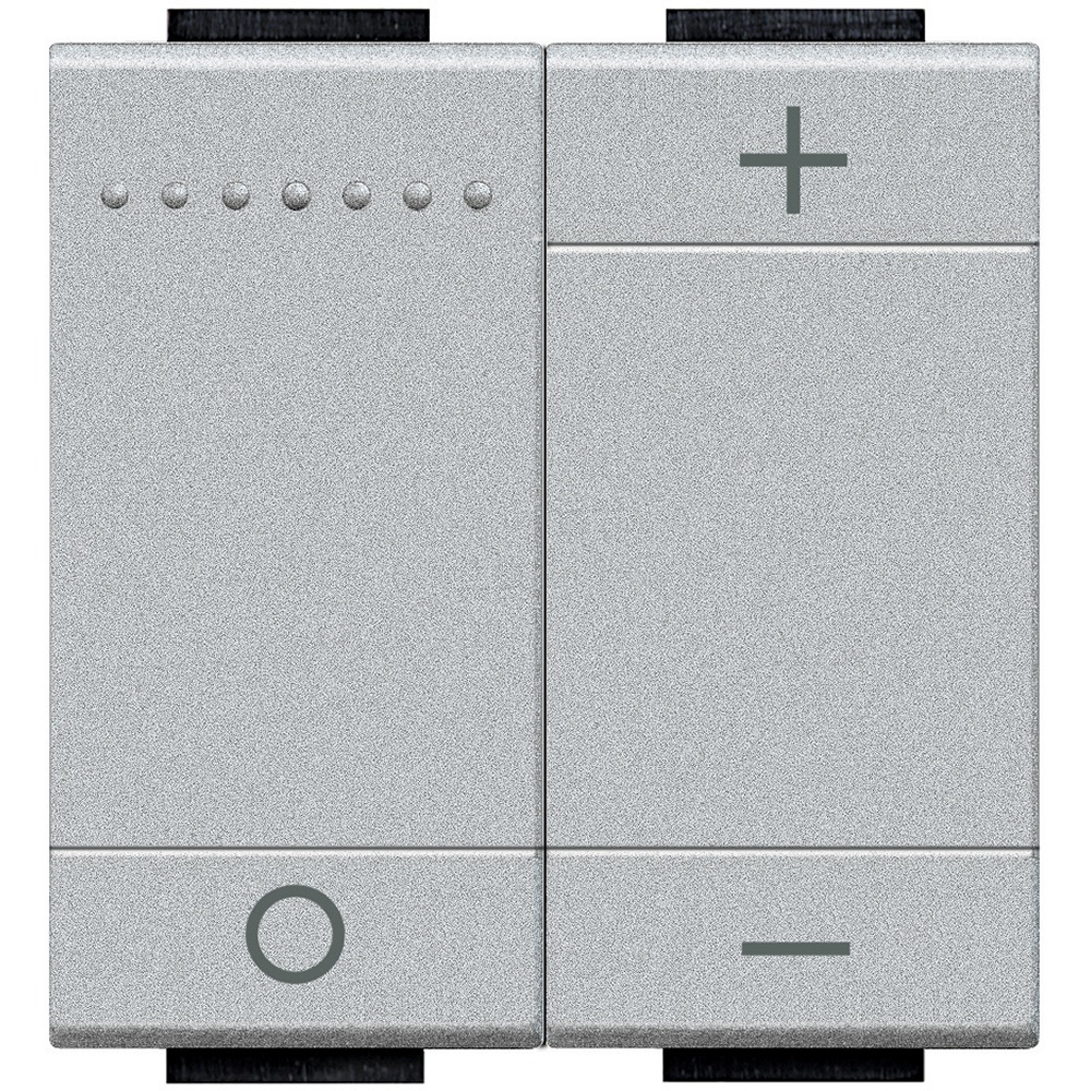 Dimmer pulsante uscita 0-10V 300-600VA 100-240Vac 2 moduli per illuminazione Tech