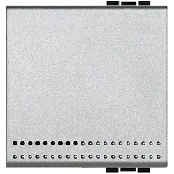 Copritasto illuminabile 2 moduli con lente integrata per interruttori e deviatori Tech