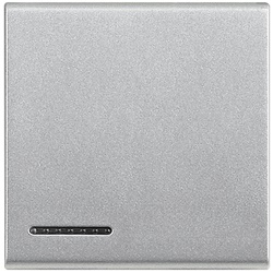 Copritasto illuminabile 2 moduli con lente e cerniera per pulsante Light Tech