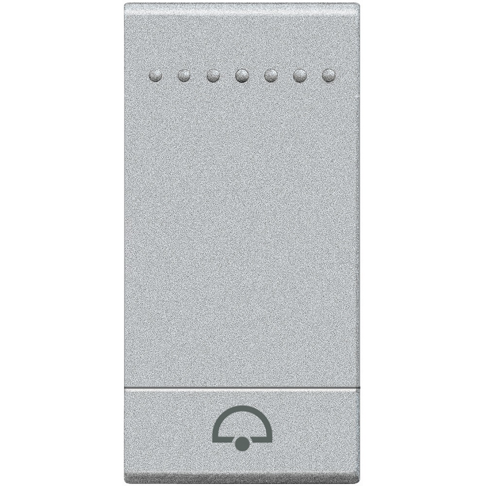 Copritasto illuminabile 1 modulo con simbolo campanello per impianti Tech