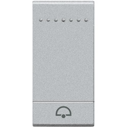 Copritasto illuminabile 1 modulo con simbolo campanello per impianti Tech