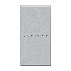 Copritasto comando assiale 1 modulo illuminabile con lente per applicazioni elettriche residenziali e professionali
