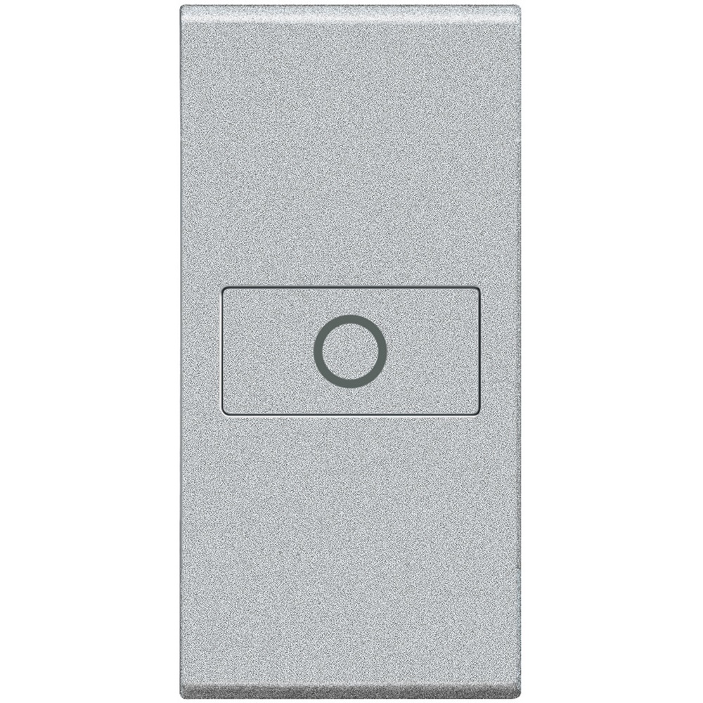Copritasto 1 modulo con luce integrata finitura metallizzata per comandi elettrici assiali Tech