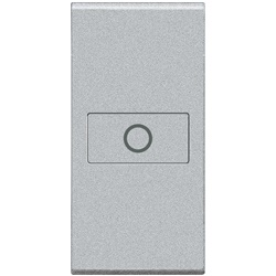 Copritasto 1 modulo con luce integrata finitura metallizzata per comandi elettrici assiali Tech