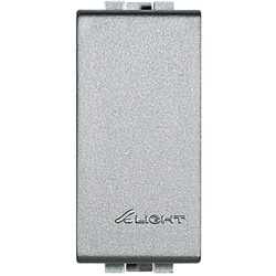 Tasto falso polo LIGHT TECH 1 modulo design moderno per impianti elettrici residenziali e professionali