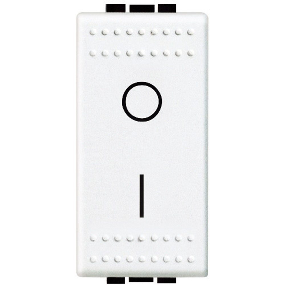 Interruttore bipolare 2P 16A leva singola bianco per impianti elettrici residenziali e commerciali