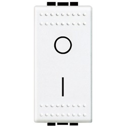 Interruttore bipolare 2P 16A leva singola bianco per impianti elettrici residenziali e commerciali