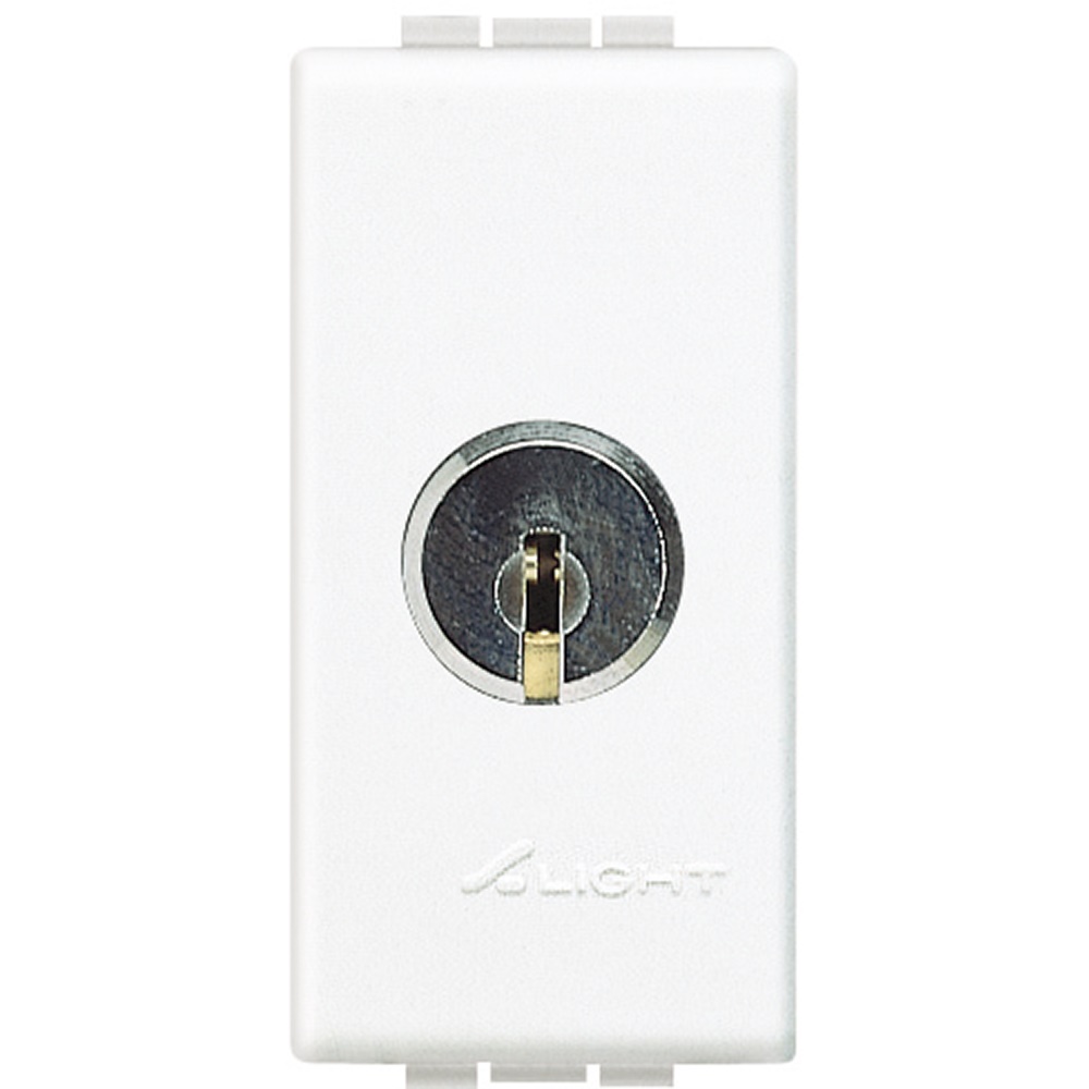 Interruttore 2P 16A a chiave bianco con chiave estraibile posizione ON/OFF per uso elettrico