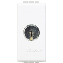 Interruttore 2P 16A a chiave bianco con chiave estraibile posizione ON/OFF per uso elettrico
