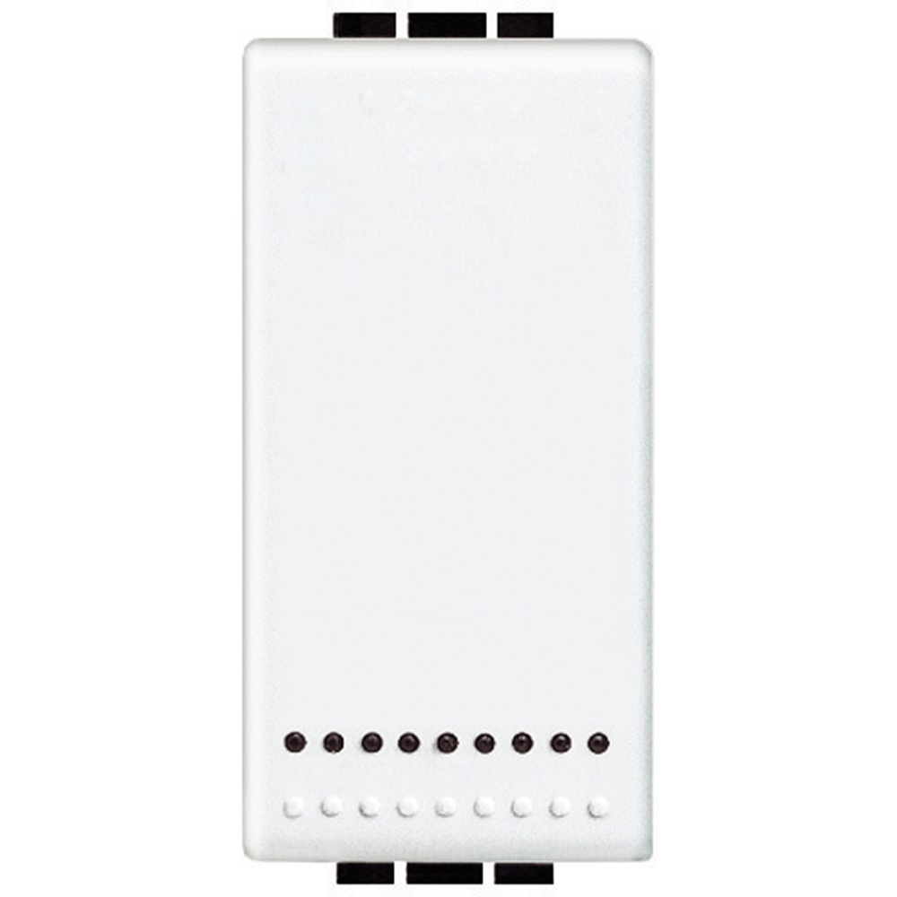 Pulsante elettrico 2 poli NO 10A 250V bianco compatto per impianti domestici