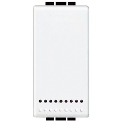 Pulsante elettrico 2 poli NO 10A 250V bianco compatto per impianti domestici