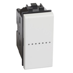 Interruttore unipolare 10A 1P 1 modulo bianco compatto per impianti residenziali e commerciali