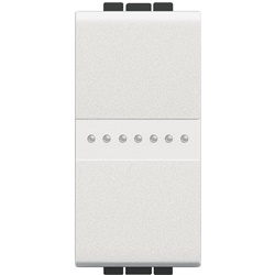 Invertitore AX 16A 1 modulo bianco comando a bascula per impianti elettrici residenziali e commerciali