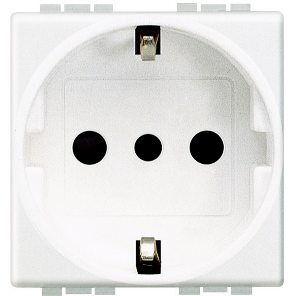 Presa elettrica P30 2P+T 16A 250V bianca per spine standard tedesco e italiano uso domestico e professionale