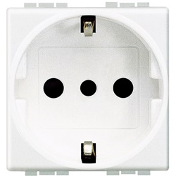 Presa elettrica P30 2P+T 16A 250V bianca per spine standard tedesco e italiano uso domestico e professionale