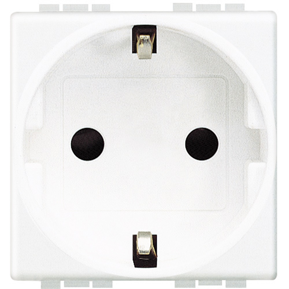 presa 2P+T 16A 250V standard tedesco italiano con contatti laterali terra alveoli schermati