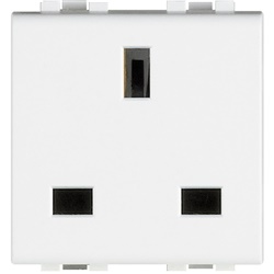 Presa elettrica 2P+T 13A 250V standard BS bianca per uso residenziale e commerciale