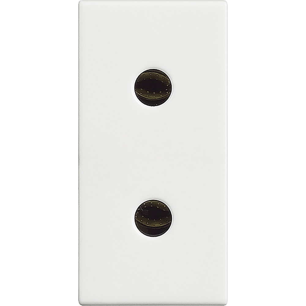 Presa elettrica LIGHT Mignon 2 poli 6A 24V per circuiti ausiliari compatta bianca