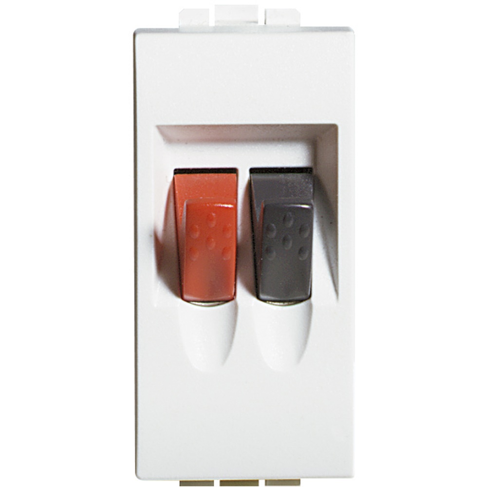 Connettore altoparlanti home cinema bianco incasso parete