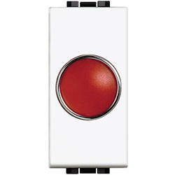 Portalampada spia rosso con diffusore per LED, montaggio semplice impianti elettrici professionali