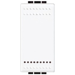 Copritasto illuminabile 1 modulo per interruttore deviatore invertitore bianco