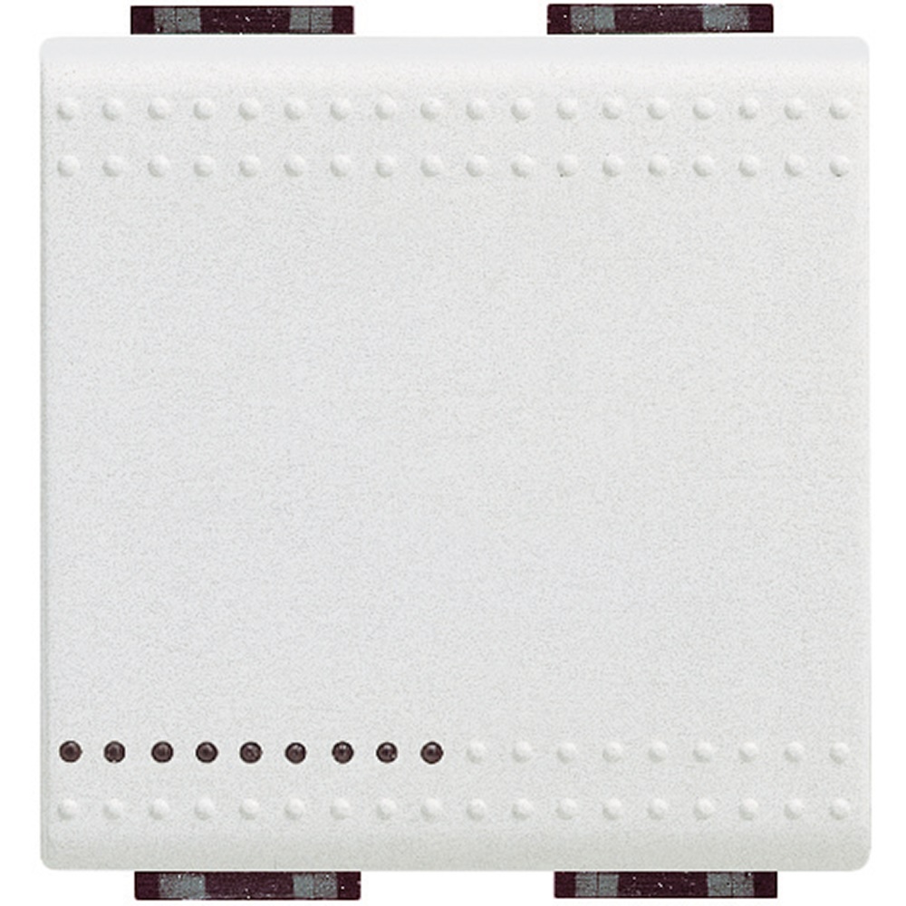 Copritasto illuminabile 2 moduli con lente cerniera bianco per interruttore deviatore invertitore