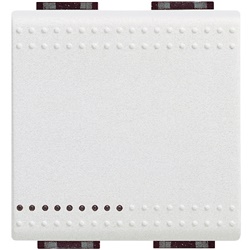 Copritasto illuminabile 2 moduli con lente cerniera bianco per interruttore deviatore invertitore
