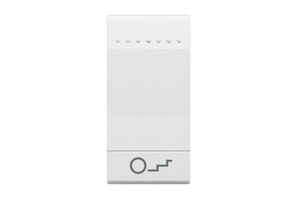Copritasto illuminabile 1 modulo luce scale bianco per impianti elettrici