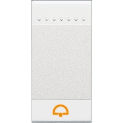 Copritasto campanello 1 modulo bianco illuminabile per impianti elettrici residenziali e commerciali