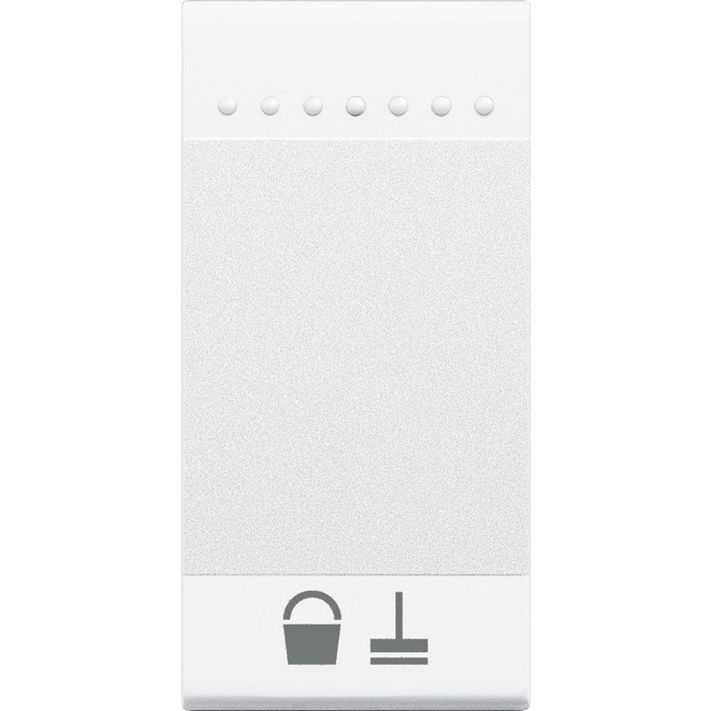 Copritasto bianco 1 modulo con simbolo riordinare camera per impianti elettrici interni