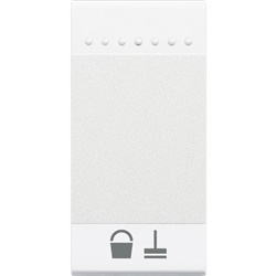 Copritasto bianco 1 modulo con simbolo riordinare camera per impianti elettrici interni
