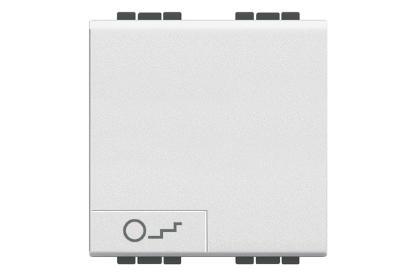 Copritasto illuminabile 2 moduli simbolo luce scale bianco per impianti elettrici