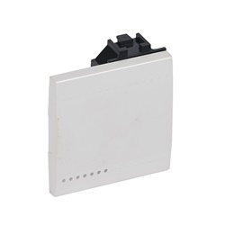 Copritasto alta luminosità 2 moduli bianco per comandi neutri illuminabili