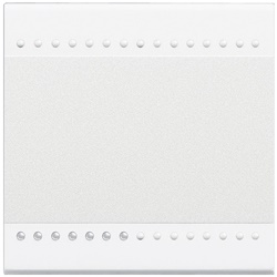 Copritasto illuminabile 1 funzione 2 moduli bianco per comandi elettrici