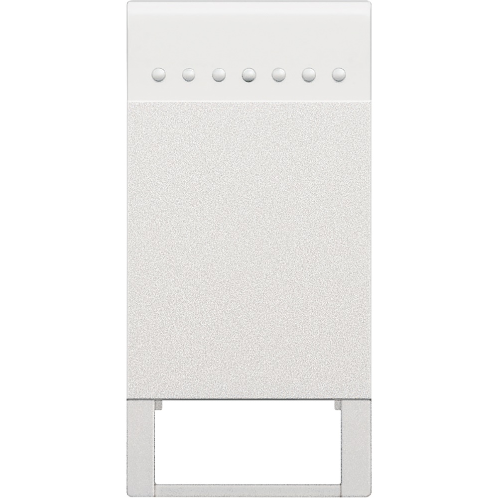 Copritasto personalizzabile bianco 1 modulo per impianti elettrici senza alogeni con finestra di controllo