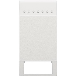 Copritasto personalizzabile bianco 1 modulo per impianti elettrici senza alogeni con finestra di controllo