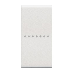 Copritasto comando assiale 1 modulo bianco neutro illuminabile per comandi elettrici