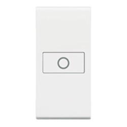 Copritasto AX 1 modulo con luce integrata bianco per comandi assiali ambienti domestici e professionali