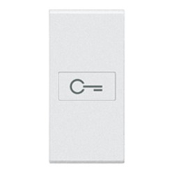Copritasto AX con chiave 1 modulo bianco per comandi assiali impianti elettrici sicurezza controllo