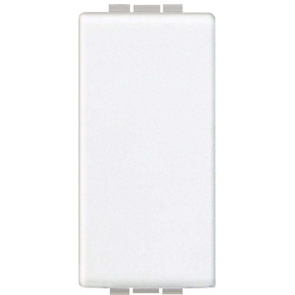 Falso polo 1 modulo bianco LIGHT pulsante per installazioni elettriche domestiche e professionali
