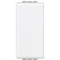 Falso polo 1 modulo bianco LIGHT pulsante per installazioni elettriche domestiche e professionali