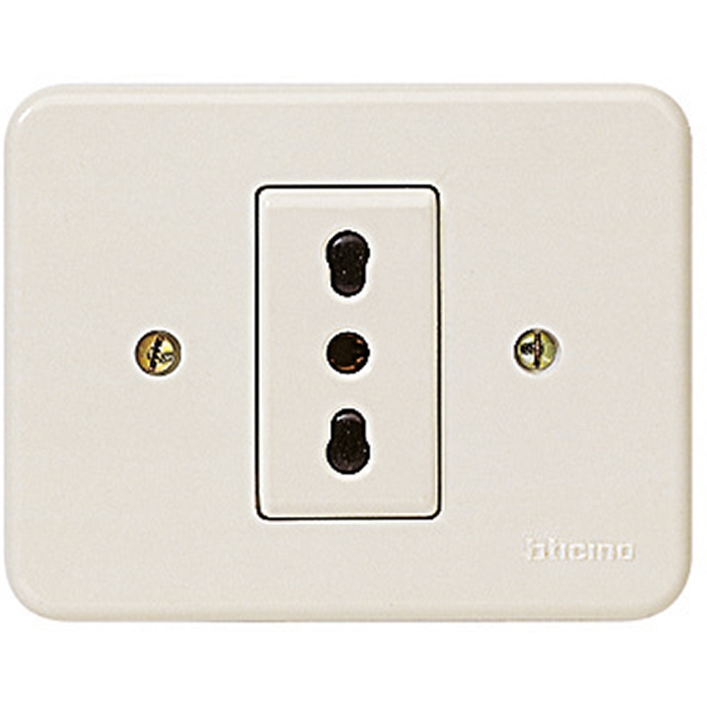 Kit presa domino 2P+T 10/16A bipasso sicurezza impianti residenziali e commerciali