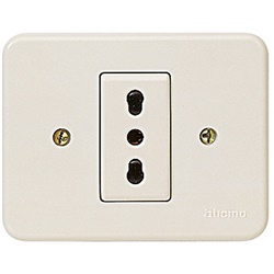 Kit presa domino 2P+T 10/16A bipasso sicurezza impianti residenziali e commerciali
