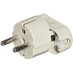 Kit spina volante 2P+T 10/16A standard tedesco-italiano bianco per impianti elettrici residenziali e professionali