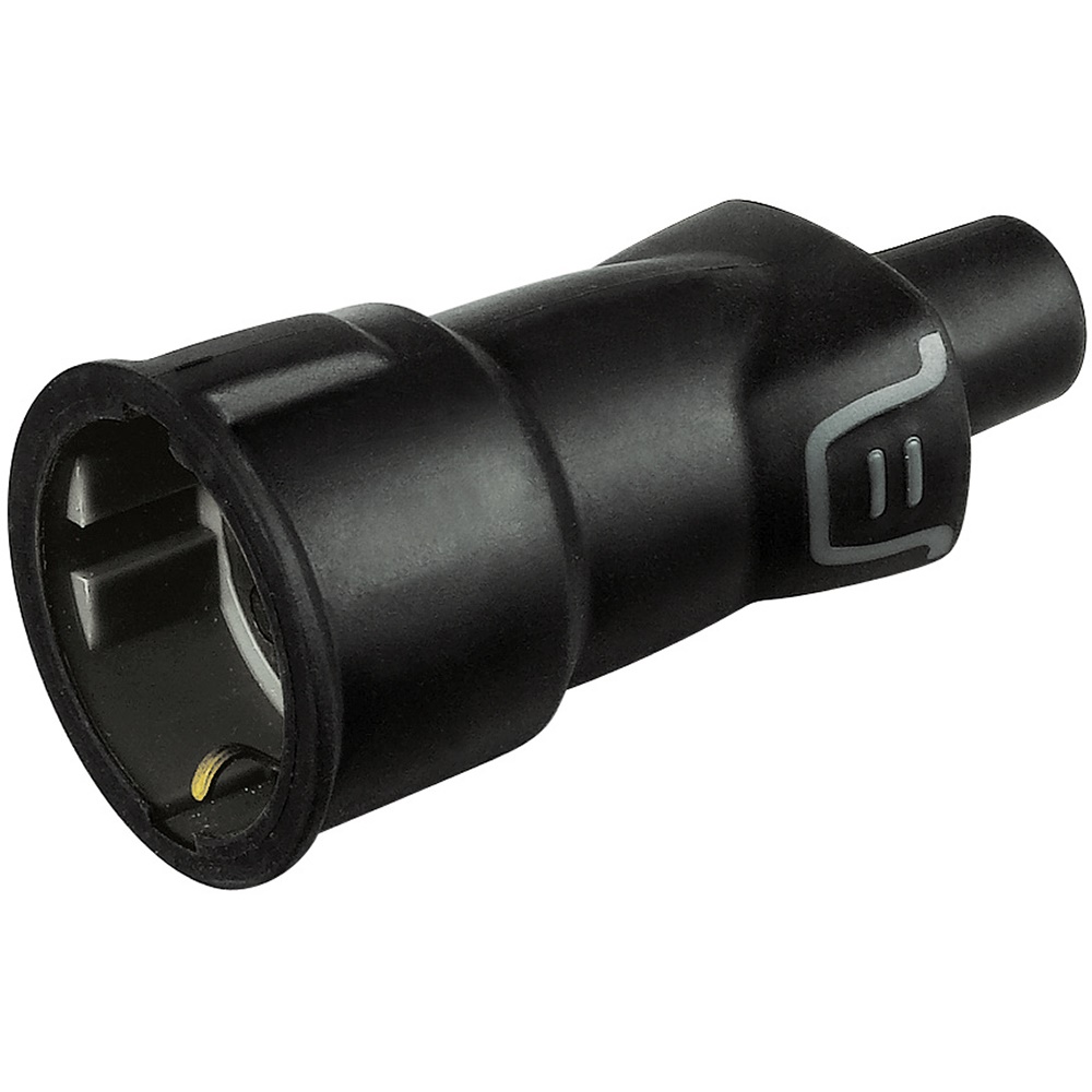 Presa volante 2P+T 16A caucciù bi-materia IP44 IK07 uso cantiere standard franco/tedesco