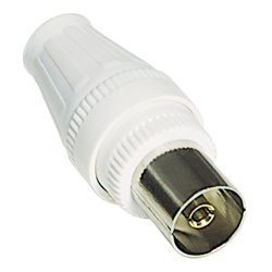 Kit spina e presa TV volanti diametro 9,5 mm per impianti segnale televisivo casa e professionale