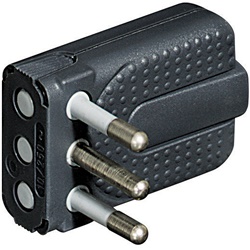 Spina angolare salvaspazio 2P+T 10A antracite per impianti elettrici domestici e professionali