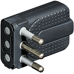Kit spina corner salvaspazio 2P+T 10A spinotti orientabili colore antracite